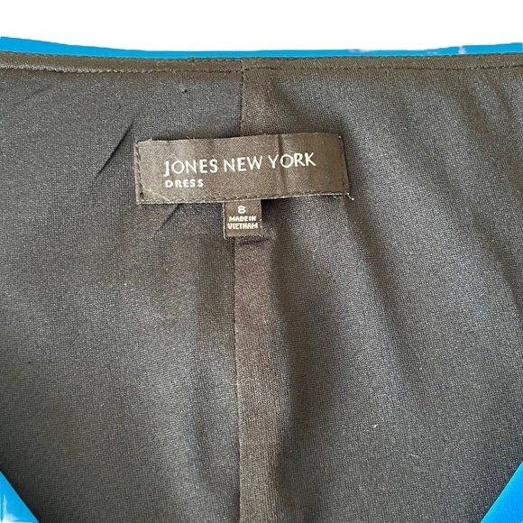 Jones New York Blue Sleeveless Sheath Dress Size 8 - Picture 9 of 14